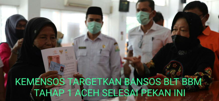 Bansos BLT BBM 2022 Aceh ditargetkan rampung Pekan ini