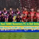 Banjir gol terjadi saat Rans Nusantara vs Bali United di Liga 1 2022/2023. Rans Nusantara bermain imbang 4-4 lawan Bali United di Stadion Pakansari, Bogor, pada Rabu (25/1).