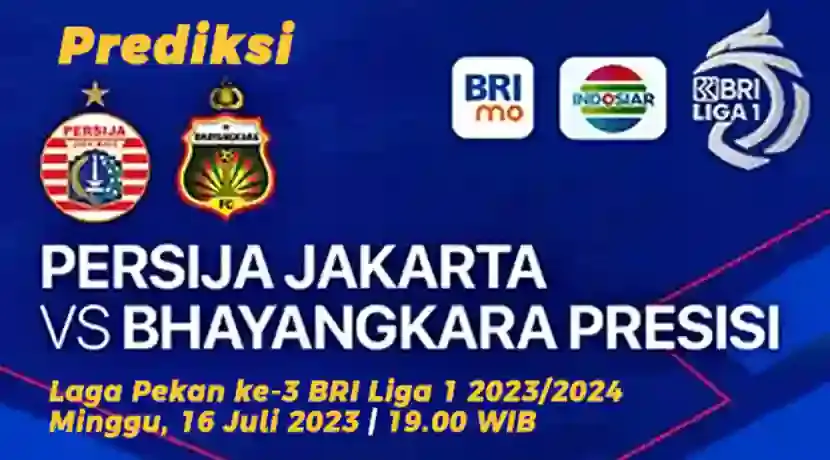 Laga Persija Jakarta vs Bhayangkara FC pada pekan ke-3 BRI Liga 1 2023/2024 berlangsung di Stadion Patriot Chandra Bhaga, Bekasi pada Minggu, 16 Juli 2023 pukul 19.00 WIB, live di Indosiar dan Vidio.