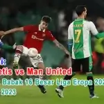 Pertandingan antara Real Betis vs Man United pada Leg ke-2 Babak 16 Besar Liga Eropa 2022/2023, akan di gelar pada hari Jum'at, 17 Maret 2023 pukul 00.45 WIB di Benito Villamarin Stadium.