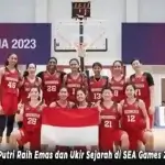 Timnas basket Indonesia meraih medali emas di ajang SEA Games 2023 Kamboja. Capaian ini membuat mereka mengukir sejarah. Sebab selama mengikuti ajang dua tahunan tersebut, Indonesia hanya mendapatkan perak sebanyak tiga kali.