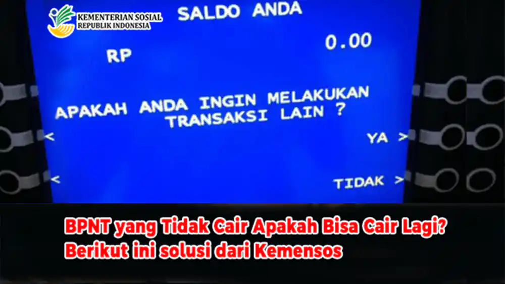 BPNT yang Tidak Cair Apakah Bisa Cair Lagi? Berikut ini solusi dari Kemensos