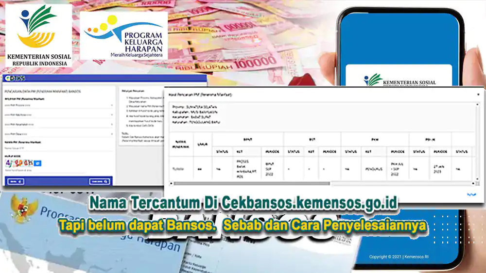 Nama Tercantum Di Cekbansos.kemensos.go.id Tapi belum dapat Bansos, Sebab dan Cara Penyelesaiannya