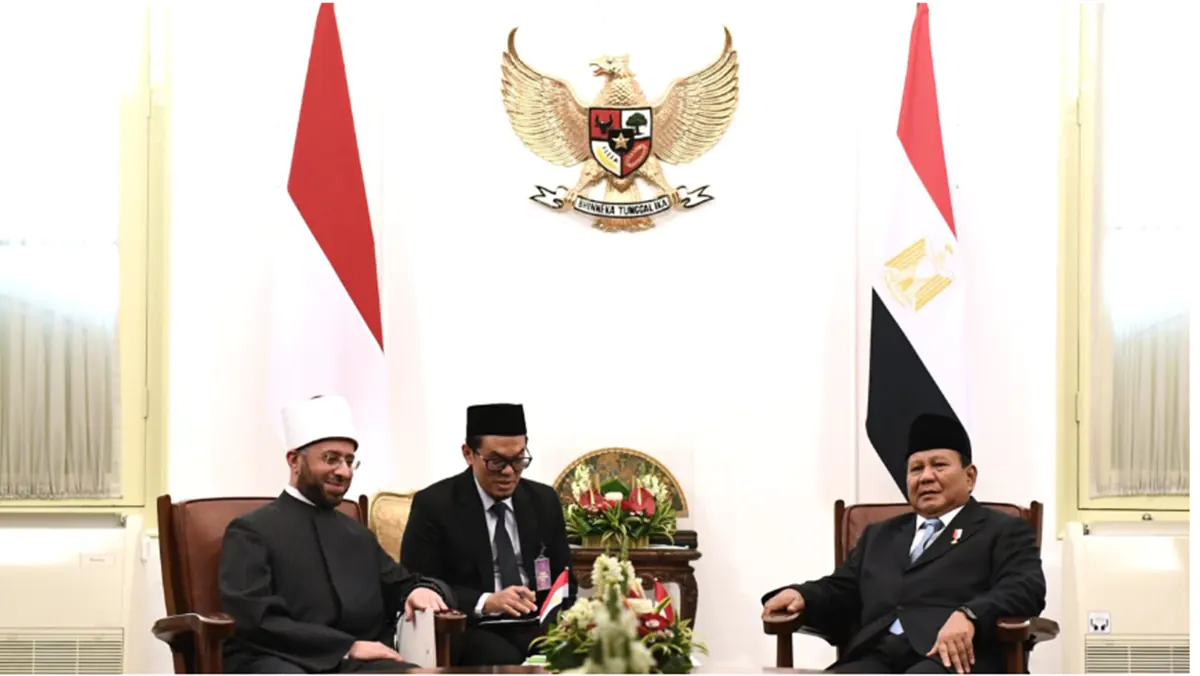 Presiden Prabowo Subianto Terima Kunjungan Utusan Khusus Persatuan Emirat Arab dan Mesir di Istana Merdeka