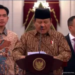 Presiden Prabowo Subianto Umumkan Susunan Kabinet Merah-Putih, di Istana Negara, Jakarta