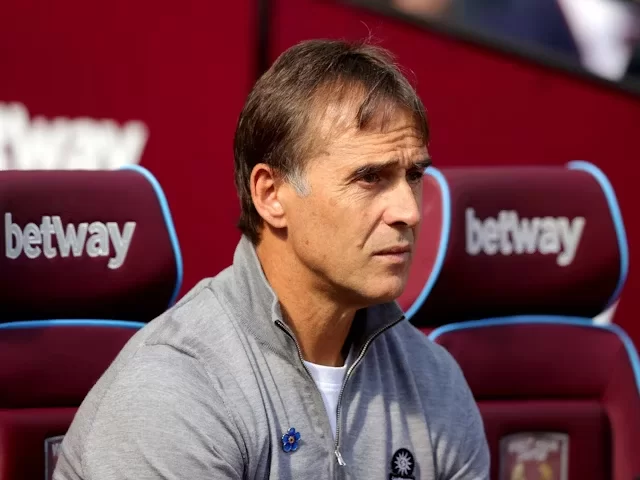 Manajer West Ham United Julen Lopetegui pada 21 September 2024. (c) Imago