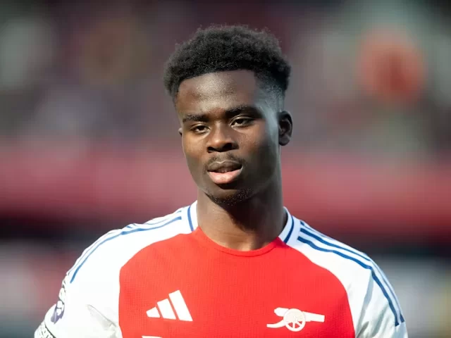 Reaksi Bukayo Saka dari Arsenal pada 5 Oktober 2024. Foto: Imago