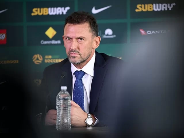 Pelatih kepala Australia Tony Popovic pada 23 September 2024. (c) Imago