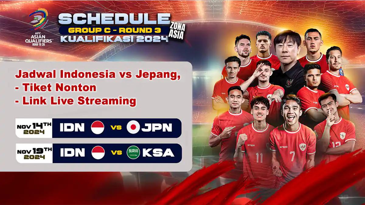 Jadwal Indonesia vs Jepang, Tiket Nonton dan Link Live Streaming