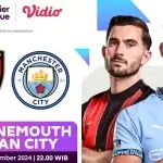 Prediksi Bournemouth vs Manchester City di Pekan ke-10 Premier League 2024/2025