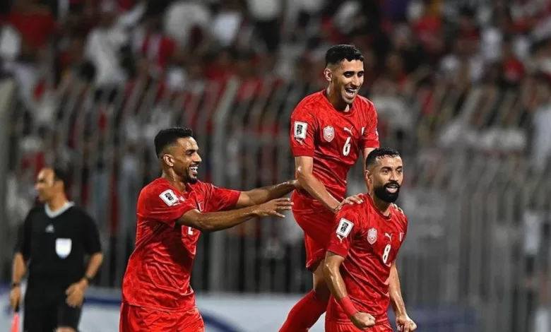 Para pemain Bahrain merayakan gol. (c) Instagram: @bahrainnt