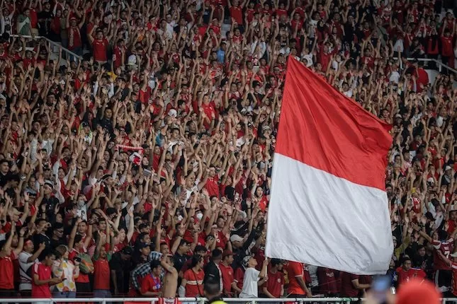 Suporter Timnas Indonesia di Sadion Utama Gelora Bung Karno (c) Bagaskara Lazaurdi