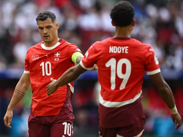 Granit Xhaka dan Dan Ndoye, Swiss Euro 2024 (c) Foto: IMAGO