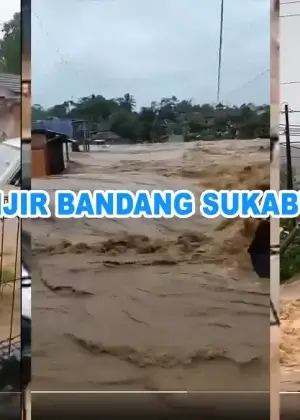 Banjir Bandang Sukabumi, Banyak Mobil Hanyut