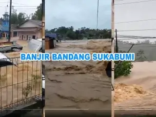 Banjir Bandang Sukabumi, Banyak Mobil Hanyut