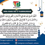 Doa Hari ke-17 Ramadhan serta Fadilah Sholat Tarawih Malam 17