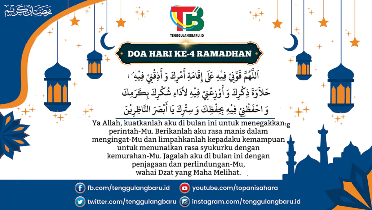 Doa Hari ke-4 Puasa Ramadhan