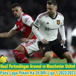 Hasil Arsenal vs Manchester United Pada Pekan ke-21 Liga Inggris 2022-2023