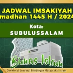 Imsakiyah Kota Subulussalam - Ramadhan 1445 H / 2024 M