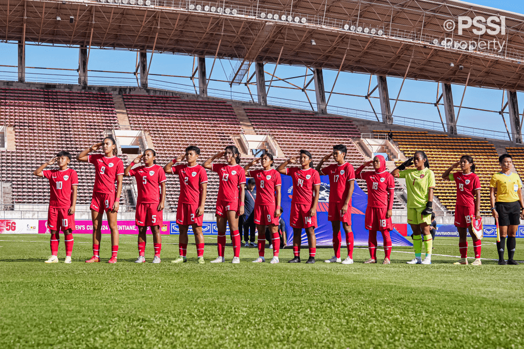 Potret Aksi Timnas Wanita Indonesia vs Kamboja di Piala AFF Wanita 2024, di New Laos National Stadium, Vientiane, Laos, Sabtu, 23 September 2024 (c) PSSI