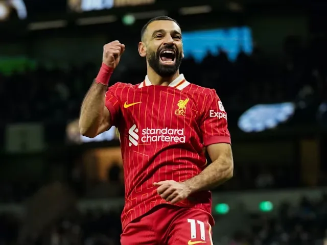 Mohamed Salah dari Liverpool selama pertandingan timnya melawan Tottenham Hotspur, pada 22 Desember 2024 (c) IMAGO