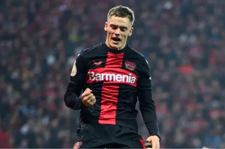 Florian Wirtz, pemain Bayer Leverkusen yang berhasil mencetak brace ke gawang Fortuna Dusseldorf (c) Instagram @bayer04fussball