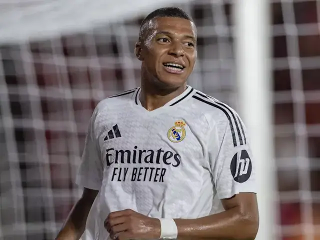 Penyerang Real Madrid Kylian Mbappe pada 18 Agustus 2024 (c) Imago