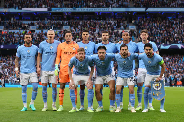 Skuad Manchester City 2024-2025 (Photo by Marc Atkins/Getty Images)