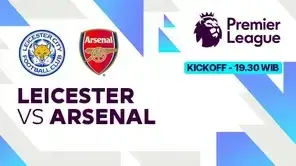 Link Live Streaming Leicester vs Arsenal di Vidio, di Liga nggris Sabtu, 15 Februari 2025