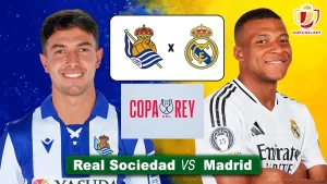 Real Sociedad vs Real Madrid di Leg 1 Semifinal Copa del Rey 2024/2025