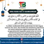 Doa Hari ke-13 Puasa Ramadhan serta Fadilah Sholat Tarawih Malam 13