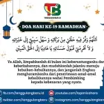 Doa Hari ke-19 Puasa Ramadhan serta Fadilah Sholat Tarawih Malam 19