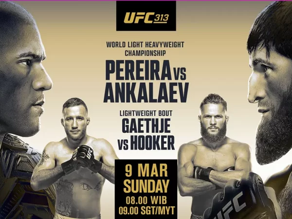 Jadwal UFC 313 Pereira vs Ankalaev, Minggu 9 Maret 2025