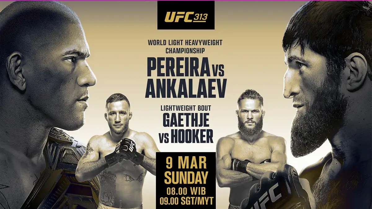 Jadwal UFC 313 Pereira vs Ankalaev, Minggu 9 Maret 2025