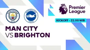 Link Live Streaming Manchester City vs Brighton di Vidio pada 15 Maret 2025