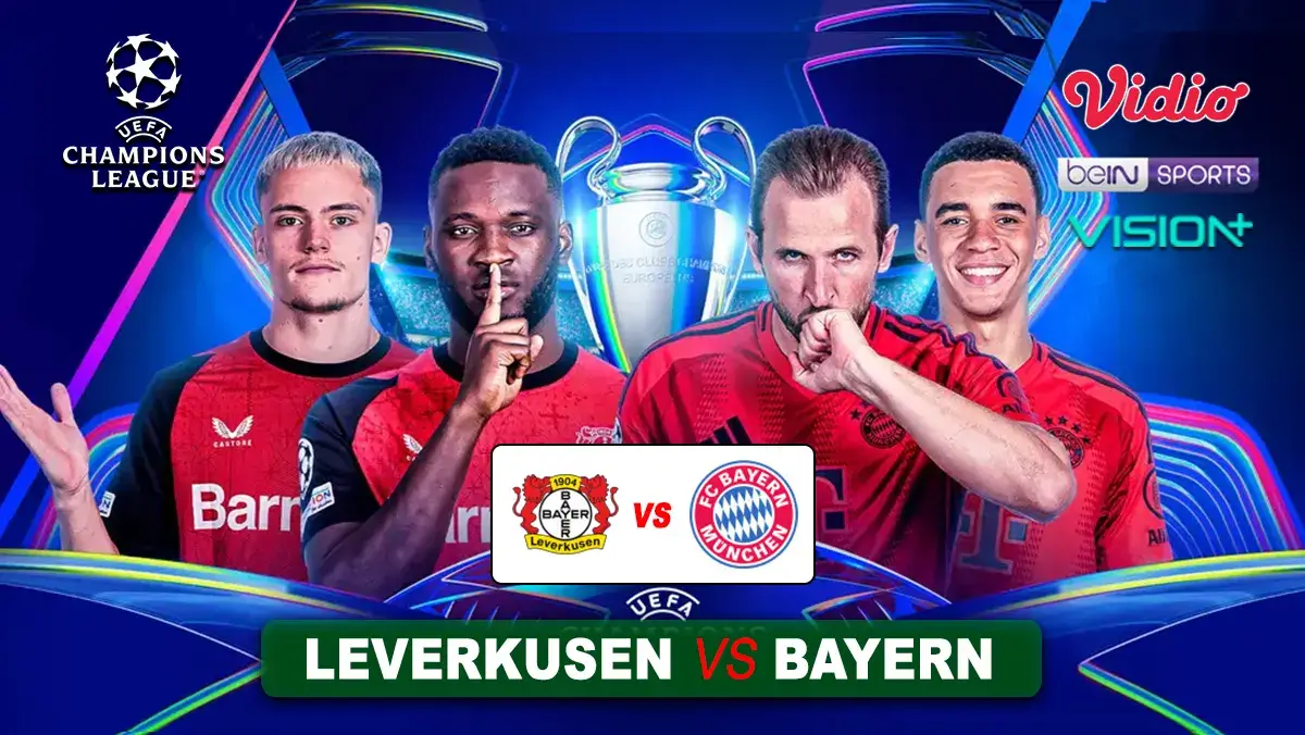 Prediksi Bayer Leverkusen vs Bayern Munchen di Leg 2 Babak 16 Besar Liga Champions 2024/2025 (Foto: Vidio)