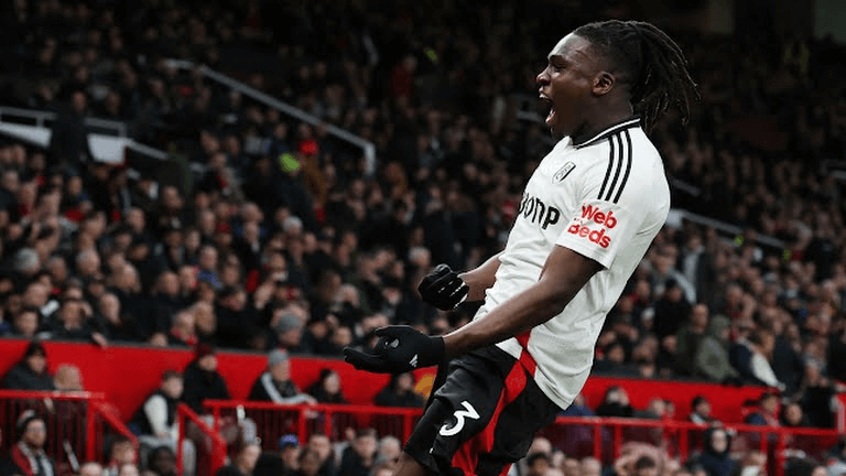 Selebrasi gol Calvin Bassey dari Fulham pada menit ke 46 pada Piala FA 2 Maret 2025