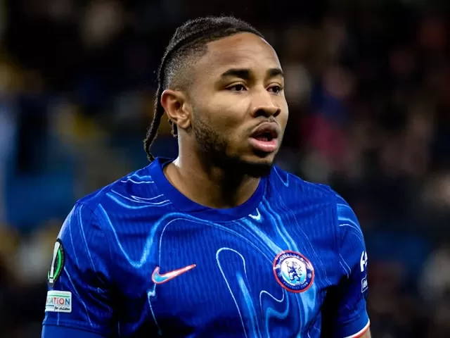 Christopher Nkunku dari Chelsea beraksi pada 19 Desember 2024 (c) Imago