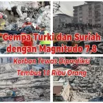 Gempa Turki dan Suriah dengan Magnitudo 7,8: Korban Tewas Diprediksi Tembus 10 Ribu Orang