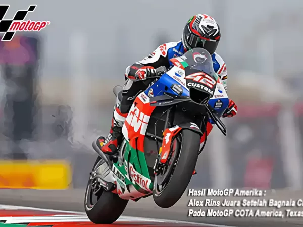 Hasil MotoGP Amerika : Alex Rins Juara Setelah Bagnaia Crash pada MotoGP COTA America, Texas