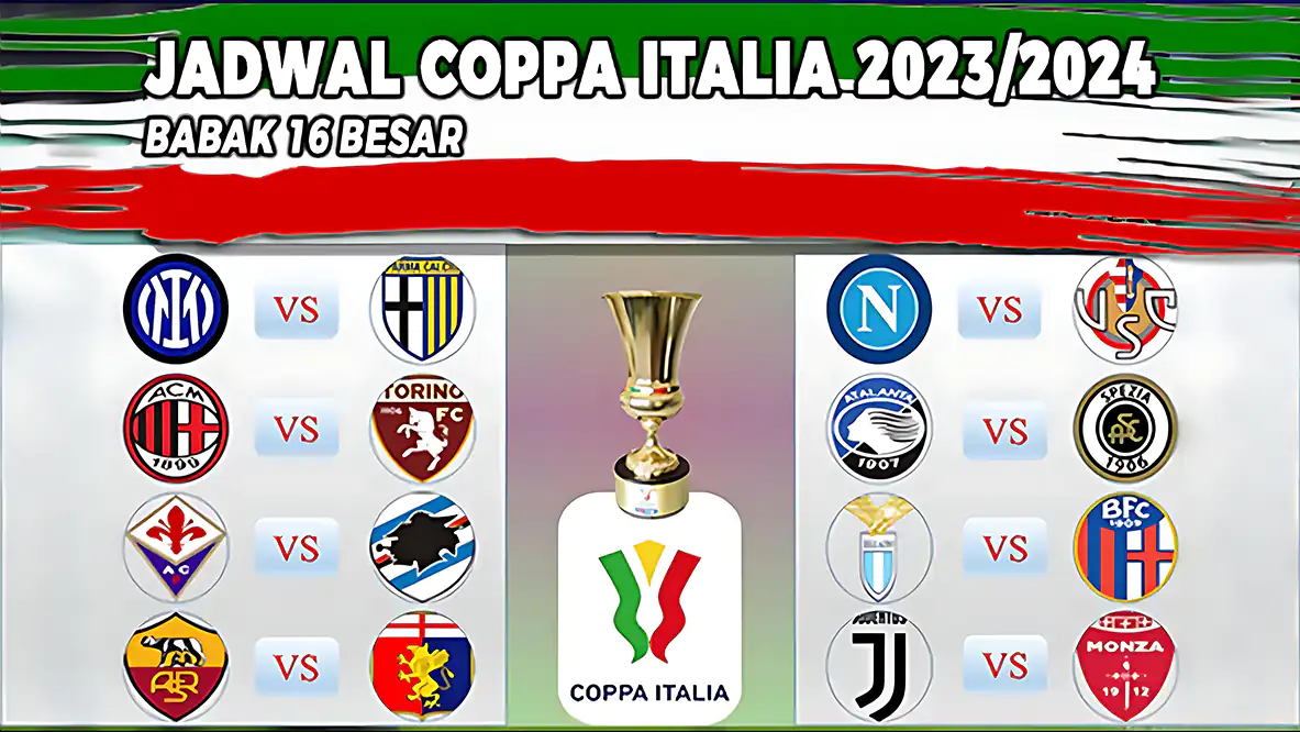 Jadwal Coppa Italia 2023/2024 Babak 16 Besar
