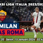 Prediksi AC Milan vs AS Roma di Pekan ke-20 Liga Italia 2023-2024