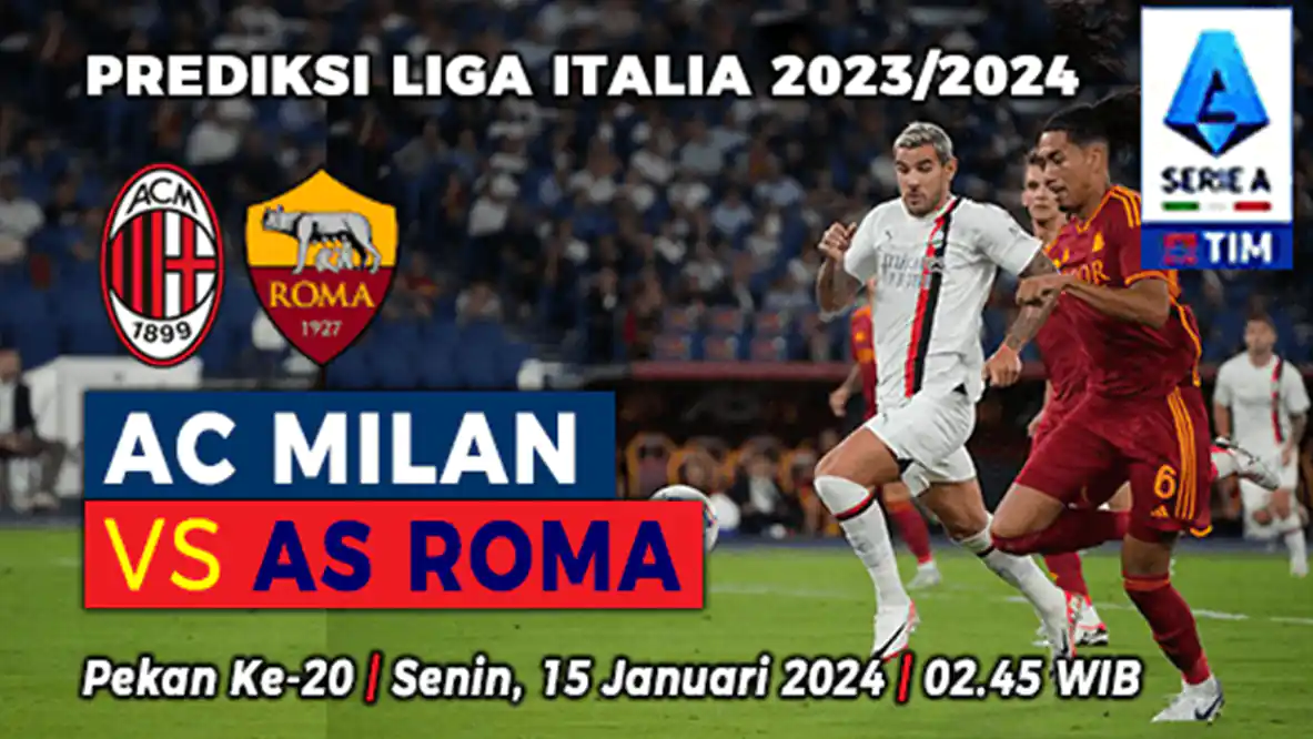 Prediksi AC Milan vs AS Roma di Pekan ke-20 Liga Italia 2023-2024