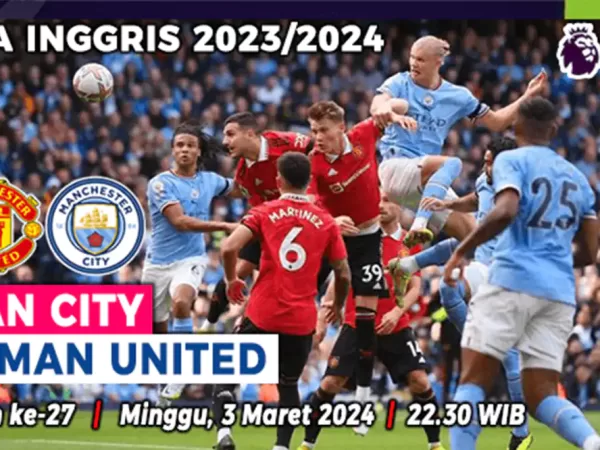 Prediksi Manchester City vs Manchester United di Pekan ke-27 Liga Inggris 2023/2024