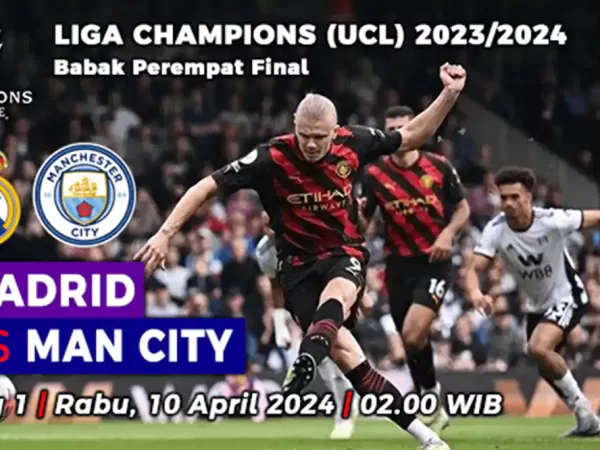Real Madrid vs Manchester City, Leg 1 Perempat Final Liga Champions 2023/2024