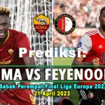 AS Roma vs Feyenoord di Leg 2 Babak Perempat Final Liga Europa 2022/2023, 21 April 2023