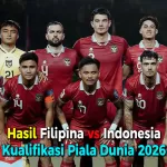 Hasil Filipina vs Indonesia pada Kualifikasi Piala Dunia 2026