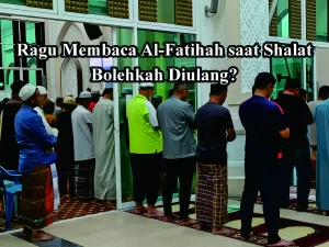 Ilustrasi jamaah shalat khusyuk di dalam masjid, menampilkan gerakan rukuk dan sujud.