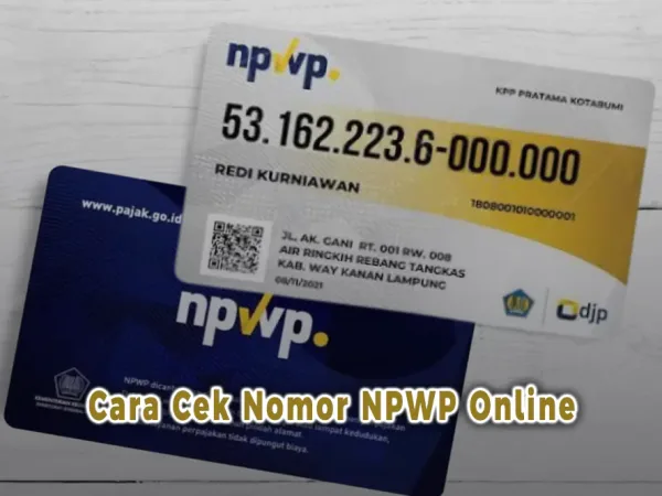 Cara Cek Nomor NPWP Online