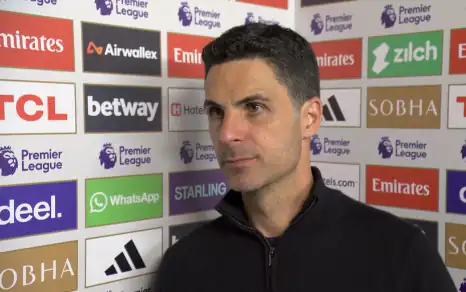 Pelatih Arsenal Mikel Arteta pada 3 Mei 2026